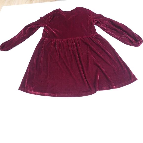 Cherry Cola Red BOHO Flower Embroidery Short Velour/Velvety Fall dress size L - Picture 5 of 8